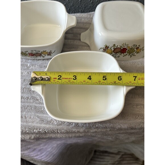 Lot Of Corning Ware 1 3/4 & 2 3/4 Cup Spice Of Life Petite Casseroles, S&P Set - Picture 9 of 16